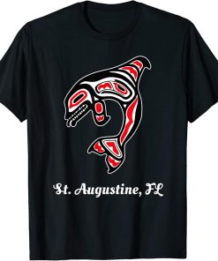 Native American St. Augustine Florida Red Orca Killer Whale T-Shirt