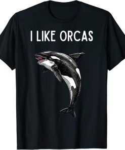 I Like Orcas and Maybe 3 People Vintage Black and White T-Shirt