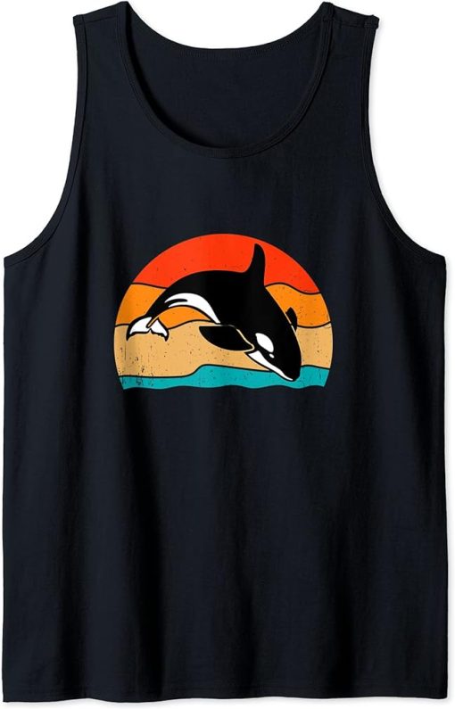 Retro Vintage Whale Orca Squad Orca Squad Whale Sea Animal Tank Top